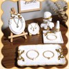 Wowagoga Jewelry Display Stand Set, Resin Jewelry Dish with Vanity