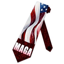 Three Rooker Republican Flag Tie Mens Patriotic Neckties USA Flag Ties for Men Trump Necktie