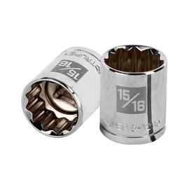 Truper D-1230, Dado de 12 puntas, cuadro 1/2" de 15/16"