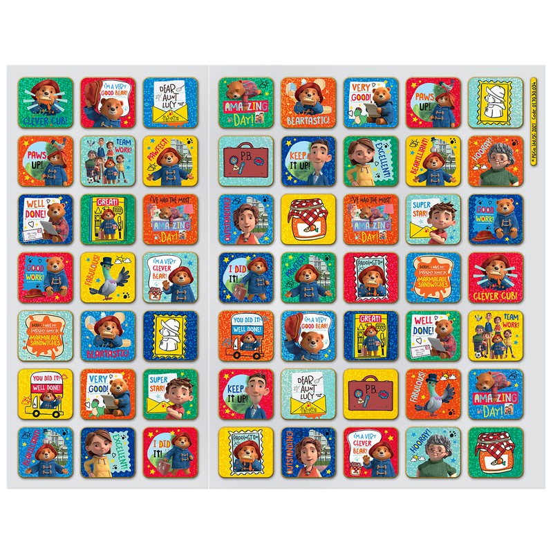 Paper Projects 01.70.30.034 Adventures of Paddington Reward 56 Sparkly Stickers,