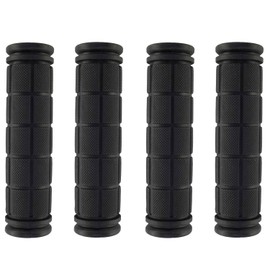 Kasteco 2 Pairs Bicycle Handle Bar Grips Mushroom Grips for BMX/MTB/Road Mountain Bikes, Black