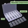 Opret 36 Grids Plastic Jewellery Organiser, Clear Storage Box with