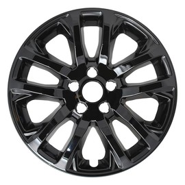 MotorUp America 4pc 17" Gloss Black Wheel Skins Compatible with 19-21 Jeep Cherokee Latitude, Latitude Plus, Impostors for 6BG71GSAAB Wheel Series