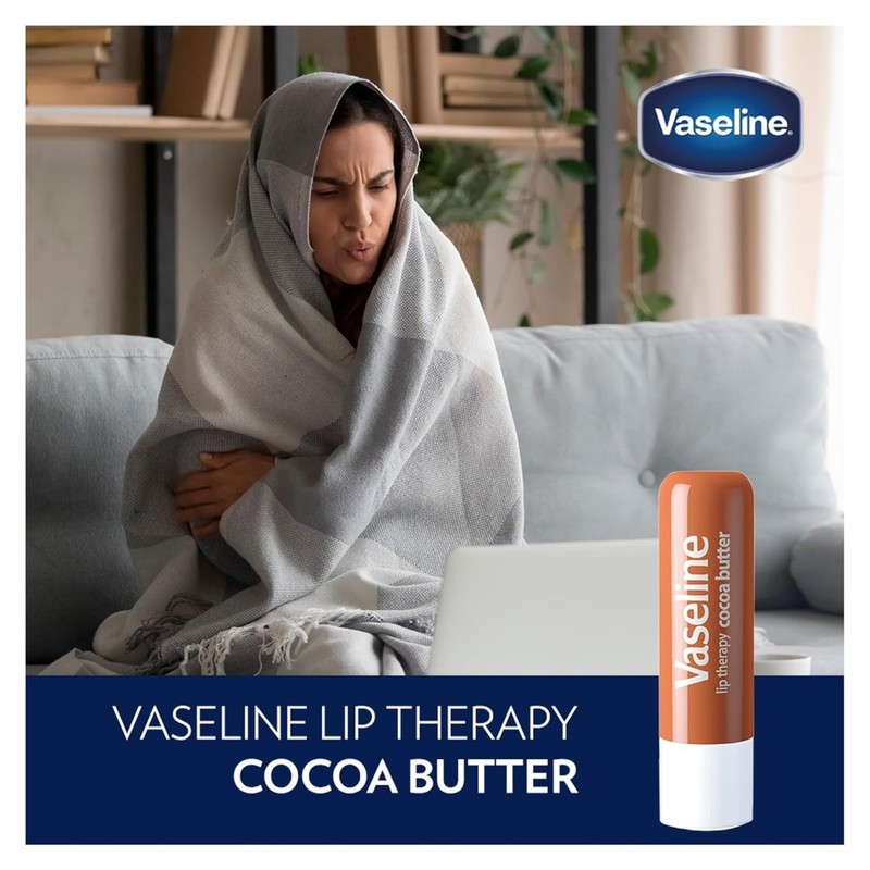 Vaseline Lip Therapy Variety 4-Pack – Rosy Lips + Cocoa