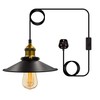 Bronze Industrial Plug in Pendant Light,Vintage Plug in Pendant Lighting,4.5M