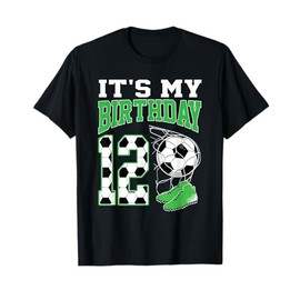 It's My 12th Birthday Soccer Party 12 Year Old Boy T-Shirt