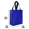 cabzymx 18 pcs Glossy Blue Reusable Gift Bags, 8 x