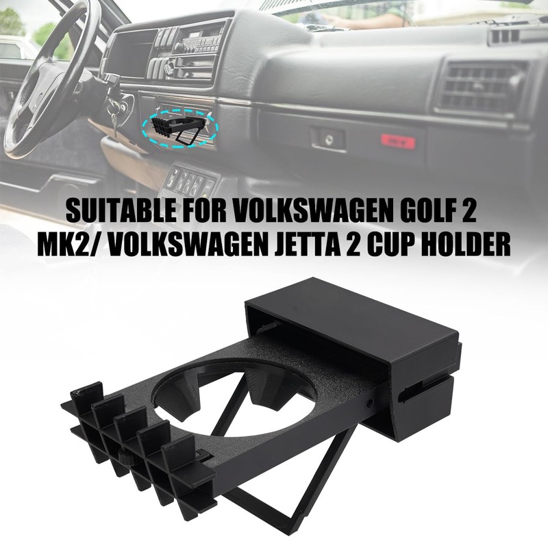 JERICMOTO Cupholder Drink Holder For VW Golf 2 Mk2/VW Jetta