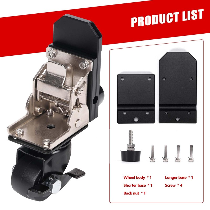 Atesilor Upgraded Packout Caster Wheel Kit, Steel Construction Front Wheel