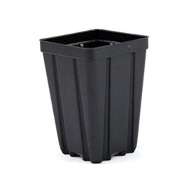 Grower's Solution Square Greenhouse Pots 3.5 inch x 5 inch- Black - Plastic - Deep - Qty 50