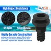 SEAFLO 1”, Black (1-Pack) Thru Hulls Fitting Thru-Hull with Check