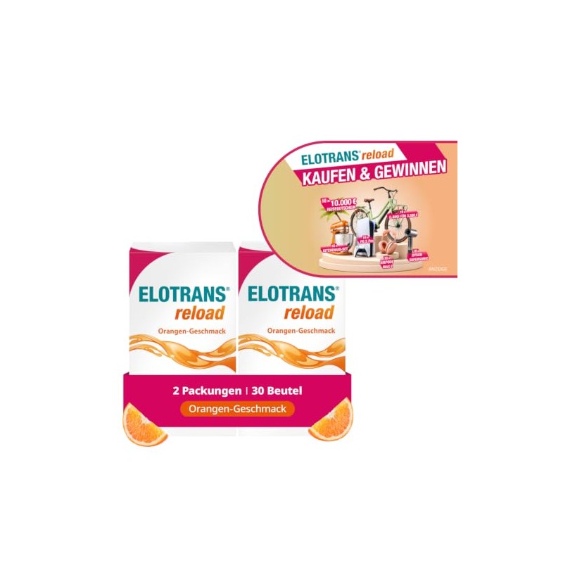 ELOTRANS reload - isotonische Elektrolyt-Glucose-Mischung - Nahrungsergänzungsmittel mit Magnesium, Kaliumchlorid,