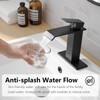 BATHLAVISH Matte Black Bathroom Faucet Waterfall Single Hole with Pop