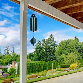 Woodstock Wind Chimes Heroic Windbell Wind Chimes for Outside, 40" Green Large Windchime for Outdoor Garden, Patio, Porch Wind Bell, Deep Tone Sound