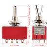 Heschen MTS-402 ON-ON 4PDT Miniature Toggle Switch, 12 Pin, 2A,
