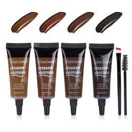 Eyebrow Pencil, Waterproof Eyebrow Gel for Long-Lasting, Semi-Permanent Liquid Tinted Eyebrow Gel, Eyebrow Dyeing, Instant Voluminous Colouring, with Brush (02#Reddish Brown)