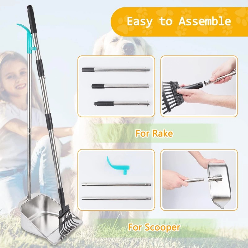Indiedouker Dog Pooper Scooper For Large Dogs With 36" Long
