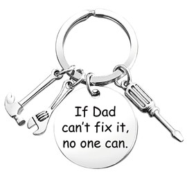 Niwieoi 1 Pcs Dad Keyring,From Daughter,From Son,A Durable Dad Keyring,Unusual Funny Gifts Idea Men,Keychain with Small Tool Kit