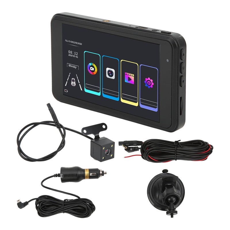 4in Touch Screen Driving Recorder 1080P Dual Dash Cam Night
