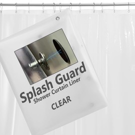 ABSENK Short Clear Shower Curtain Liner 60x60, 12 Grommet Holes Plastic Shower Curtain 60 Inch Length with Magnets, Clear, 60x60