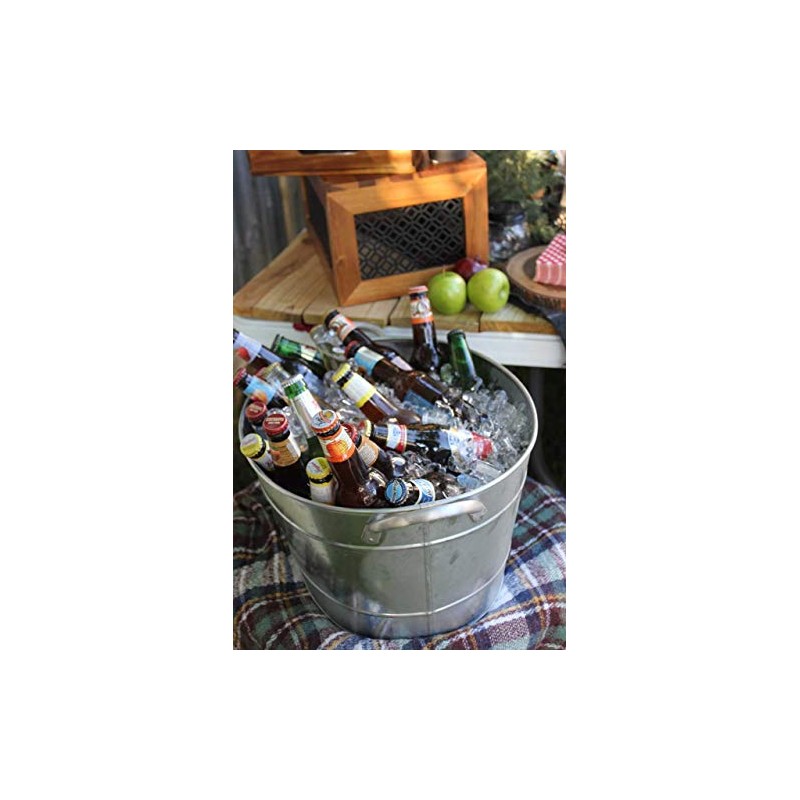 Tablecraft Galvanized Oval Beverage Tub, 5.5 Gallons