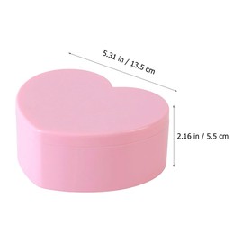 Cabilock Dainty Necklace Dainty Necklace 3 PCS Heart Shape Double Layer Jewelry Box with Mirror, Portable Jewelry Organizer Case for Earrings Rings Necklaces, Desk Topper Desk Topper