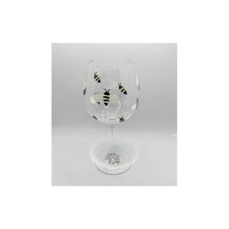 Gin Goblet - Hand Decorated Gin Glass - Bee -