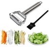 Sunkuka Julienne Peeler Stainless Steel Cutter Slicer with Cleaning Brush