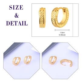 feilok snake skin Stud Earrings for Women Men Stainless Steel Piercing Huggie Ear Earrings Studs gold