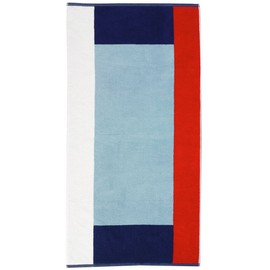 kela Bath Towel Atlantik of Cotton 70x140cm in Blue/White/red, 70 x 0.8 x 140 cm