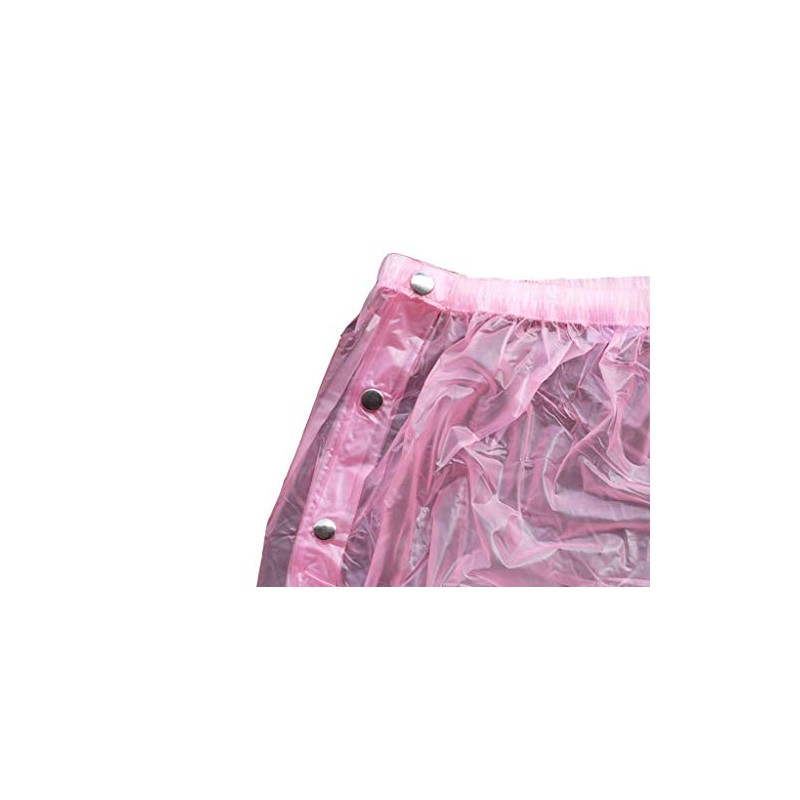 Haian Haian Adult Incontinence Snap-on Plastic Pants (3X-Large, Transparent Pink)