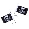 Trunk Lid Flagpole Mount Kit with Skull Flag L R