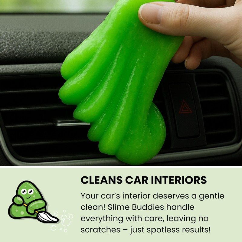 Slime Buddies Car Cleaning Gel Putty - Apple Scented Interior