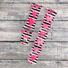 Unbranded Valentine's Day Pink Heart Stripes Watchband Silicone Fits Watch