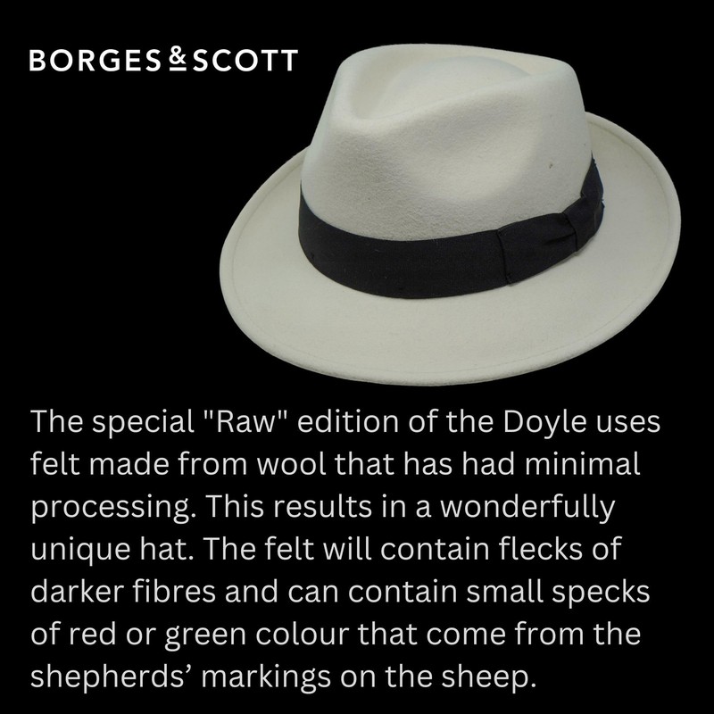 Borges & Scott - Raw Wool Fedora - Water Resistant