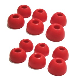 Luckvan Silicone Earbuds Tips for Beats Studio Buds Ear Tips Replacement for Beats Studio Buds Earbuds 6 Pairs LMS Red