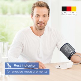 Beurer BM28 Upper Arm Blood Pressure Monitor with Patented Resting Indicator for Accuracy, Cuff Position Assistance and Colour-Coded Risk Indicator