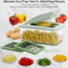 Brieftons QuickPush Food Chopper: Vegetable Dicer Slicer, Onion Cutter, 3