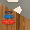 Designer NO SOLICITING Thank You Sign - Black Medium