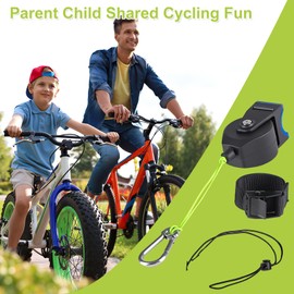 TechVizrs Tow Rope Bicycle Children, 2 m Bicycle Traction Rope Universal Automatic Retractable Bicycle Tow Strap Elastic Load Capacity 120 kg for MTB, E-Bike, City Bike