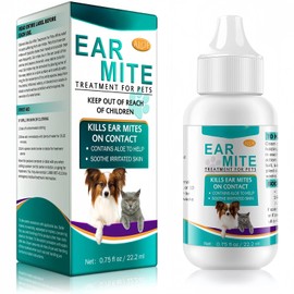 Ohohoo Dog Ear Care Treatment - Relieves Yeast Infections, Ear Mites, Wax & Dirt Build-Up - Safe for Cats & Puppies