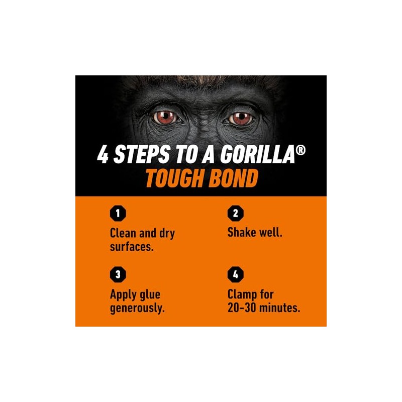 Gorilla Pegamento para madera, botella de 18 onzas, color madera
