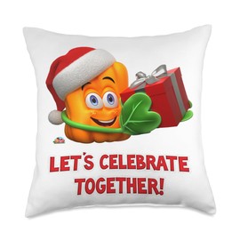 Spookley the Square Pumpkin | Let's Celebrate Together Xmas Throw Pillow