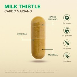 Cardo Mariano, Cúrcuma y Moringa Multivitamínico Natural VITAL BOTANICS