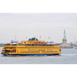 24x36 gallery poster, Staten Island Ferry with Statue of Liberty, New York City