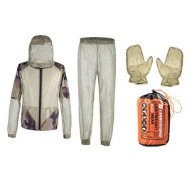 Ipetboom 1Set Summer Mosquito Suit with Gloves Lightweight Camouflage Hunting Clothes for Outdoor Adventures Beekeeping Fishing and Camping Activities