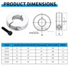 Split Shaft Collar, 4Pcs 12mm Aluminum One Piece Shaft Locking