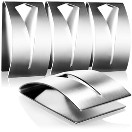 com-four® 4X Handtuchhaken selbstklebend - Handtuchhalter aus rostfreiem Edelstahl 304 - Handtuchklemme Badezimmer ohne Bohren (4 Stück)