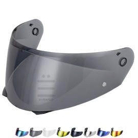 Everalo Compatible with Hjc i90 Visor - i91 - Hj33 - Helmet Visor Hj 33 Pinlock Ready - Anti-Scratch and Anti-Fog (Black 30%)