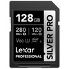 Lexar 128GB Professional SILVER PRO SD Card, UHS-II, C10, U3,